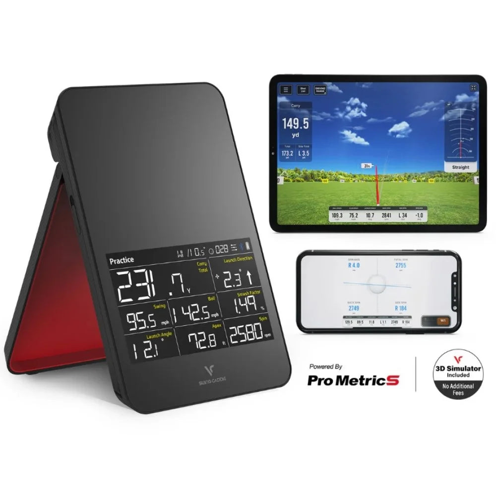 SC4 PRO Golf Launch Monitor + 3D Driving Range Simulator – Apex