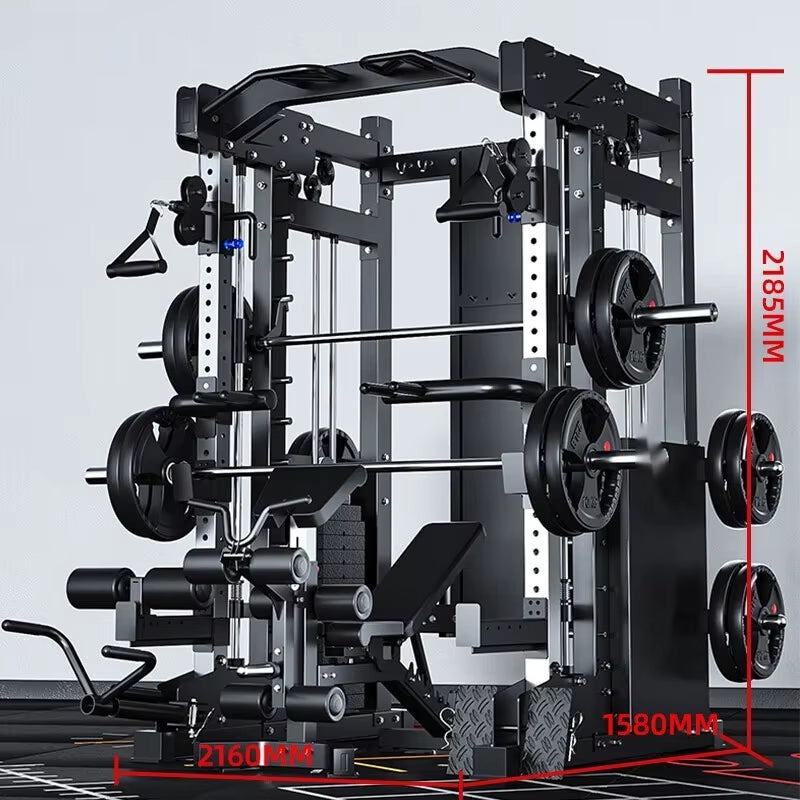 Home Gym Smith Machine Cable Crossover Weightlifting Sports Training