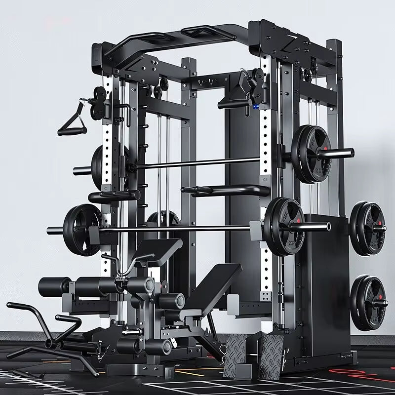 Home Gym Smith Machine Cable Crossover Weightlifting Sports Training