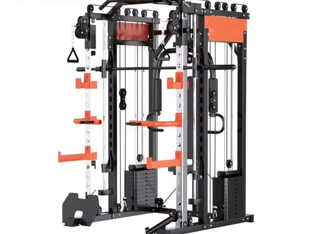 Home Gym Smith Machine Cable Crossover Weightlifting Sports Training